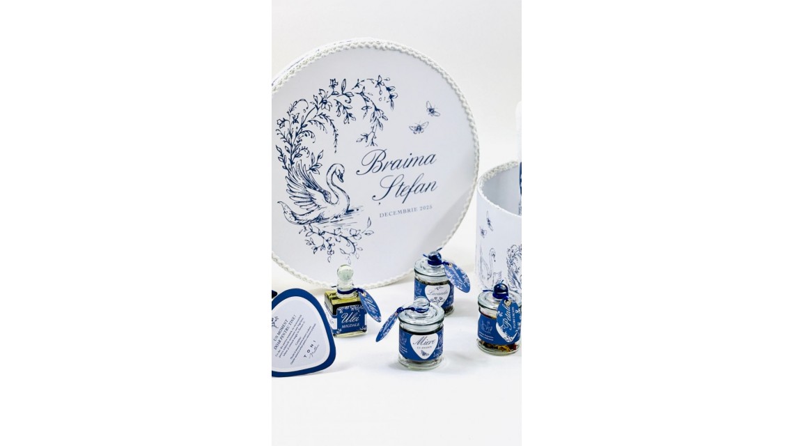 Set Prima Băiță cu nasii dupa botez Swan Lake Ritual Blând al apei pentru Băieți 17